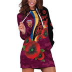 Brisbane Lions ANZAC Personalised Hoodie Dress Lest We Forget Poppy Camo