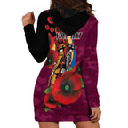 Brisbane Lions ANZAC Personalised Hoodie Dress Lest We Forget Poppy Camo
