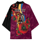 Brisbane Lions ANZAC Personalised Kimono Lest We Forget Poppy Camo
