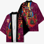 Brisbane Lions ANZAC Personalised Kimono Lest We Forget Poppy Camo