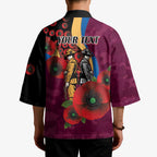 Brisbane Lions ANZAC Personalised Kimono Lest We Forget Poppy Camo