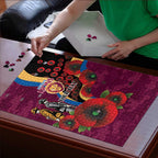 Brisbane Lions ANZAC Personalised Puzzle Lest We Forget Poppy Camo