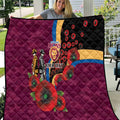 Brisbane Lions ANZAC Personalised Quilt Lest We Forget Poppy Camo