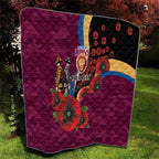 Brisbane Lions ANZAC Personalised Quilt Lest We Forget Poppy Camo