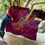Brisbane Lions ANZAC Personalised Quilt Lest We Forget Poppy Camo