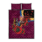 Brisbane Lions ANZAC Personalised Quilt Bed Set Lest We Forget Poppy Camo