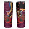 Brisbane Lions ANZAC Personalised Skinny Tumbler Lest We Forget Poppy Camo
