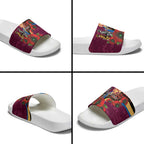 Brisbane Lions ANZAC Personalised Slide Sandals Lest We Forget Poppy Camo