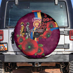 Brisbane Lions ANZAC Personalised Spare Tire Cover Lest We Forget Poppy Camo
