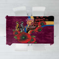 Brisbane Lions ANZAC Personalised Tablecloth Lest We Forget Poppy Camo