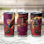 Brisbane Lions ANZAC Personalised Tumbler Cup Lest We Forget Poppy Camo
