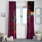 Brisbane Lions ANZAC Personalised Window Curtain Lest We Forget Poppy Camo