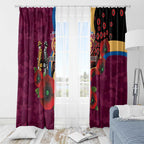 Brisbane Lions ANZAC Personalised Window Curtain Lest We Forget Poppy Camo