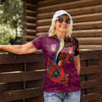 Brisbane Lions ANZAC Personalised Women Polo Shirt Lest We Forget Poppy Camo