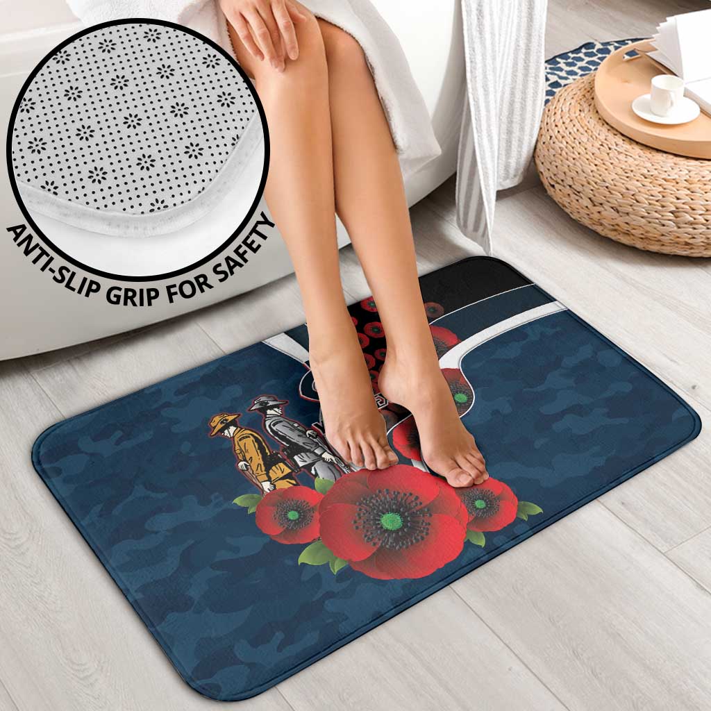 Carlton Blues ANZAC Personalised Bathroom Set Lest We Forget Poppy Camo