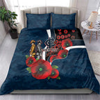 Carlton Blues ANZAC Personalised Bedding Set Lest We Forget Poppy Camo