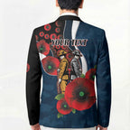 Carlton Blues ANZAC Personalised Blazer Lest We Forget Poppy Camo