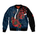 Carlton Blues ANZAC Personalised Bomber Jacket Lest We Forget Poppy Camo