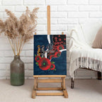 Carlton Blues ANZAC Personalised Canvas Wall Art Lest We Forget Poppy Camo
