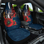 Carlton Blues ANZAC Personalised Car Seat Cover Lest We Forget Poppy Camo