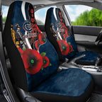 Carlton Blues ANZAC Personalised Car Seat Cover Lest We Forget Poppy Camo