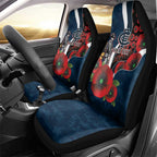 Carlton Blues ANZAC Personalised Car Seat Cover Lest We Forget Poppy Camo