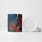 Carlton Blues ANZAC Personalised Ceramic Mug Lest We Forget Poppy Camo