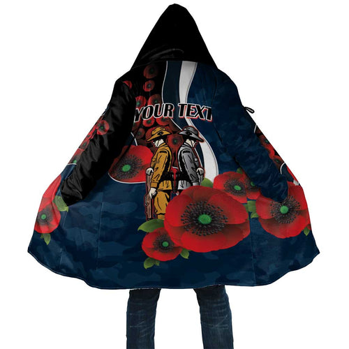Carlton Blues ANZAC Personalised Cloak Lest We Forget Poppy Camo