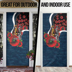 Carlton Blues ANZAC Personalised Door Cover Lest We Forget Poppy Camo