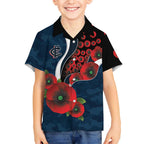 Carlton Blues ANZAC Personalised Hawaiian Shirt Lest We Forget Poppy Camo