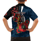 Carlton Blues ANZAC Personalised Hawaiian Shirt Lest We Forget Poppy Camo