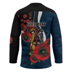 Carlton Blues ANZAC Personalised Hockey Jersey Lest We Forget Poppy Camo