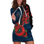 Carlton Blues ANZAC Personalised Hoodie Dress Lest We Forget Poppy Camo