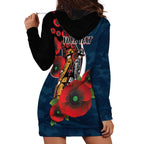 Carlton Blues ANZAC Personalised Hoodie Dress Lest We Forget Poppy Camo