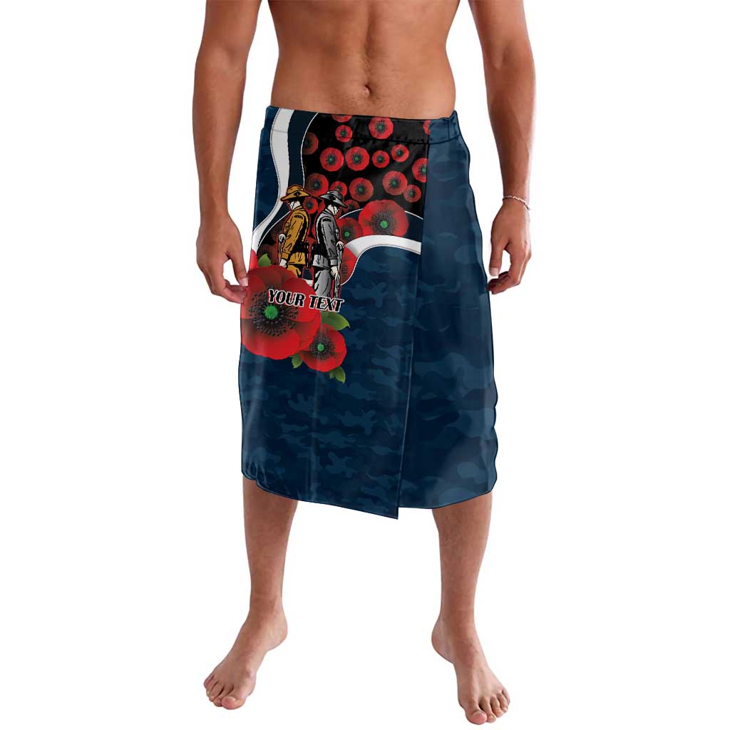 Carlton Blues ANZAC Personalised Lavalava Lest We Forget Poppy Camo