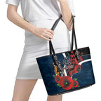 Carlton Blues ANZAC Personalised Leather Tote Bag Lest We Forget Poppy Camo