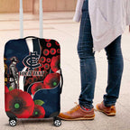 Carlton Blues ANZAC Personalised Luggage Cover Lest We Forget Poppy Camo