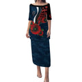 Carlton Blues ANZAC Personalised Puletasi Lest We Forget Poppy Camo