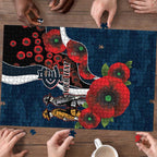 Carlton Blues ANZAC Personalised Puzzle Lest We Forget Poppy Camo