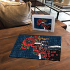 Carlton Blues ANZAC Personalised Puzzle Lest We Forget Poppy Camo