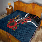 Carlton Blues ANZAC Personalised Quilt Lest We Forget Poppy Camo