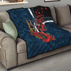 Carlton Blues ANZAC Personalised Quilt Lest We Forget Poppy Camo
