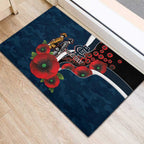 Carlton Blues ANZAC Personalised Rubber Doormat Lest We Forget Poppy Camo