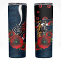 Carlton Blues ANZAC Personalised Skinny Tumbler Lest We Forget Poppy Camo