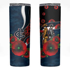 Carlton Blues ANZAC Personalised Skinny Tumbler Lest We Forget Poppy Camo