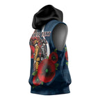 Carlton Blues ANZAC Personalised Sleeveless Hoodie Lest We Forget Poppy Camo