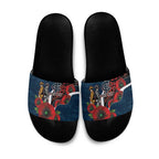 Carlton Blues ANZAC Personalised Slide Sandals Lest We Forget Poppy Camo