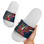 Carlton Blues ANZAC Personalised Slide Sandals Lest We Forget Poppy Camo