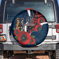 Carlton Blues ANZAC Personalised Spare Tire Cover Lest We Forget Poppy Camo