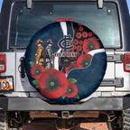 Carlton Blues ANZAC Personalised Spare Tire Cover Lest We Forget Poppy Camo